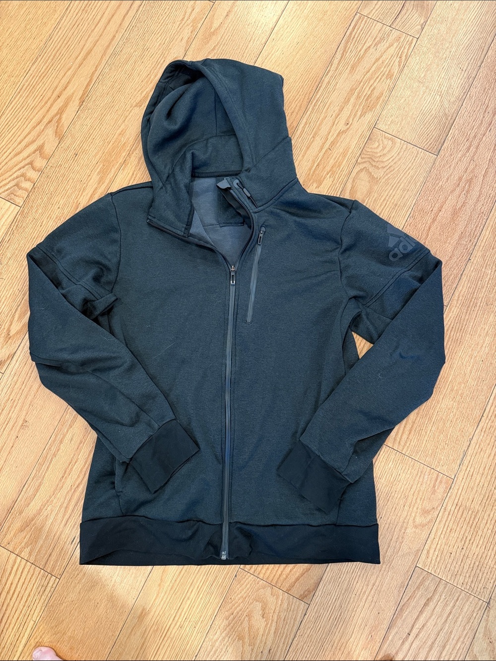 adidas Black Hooded Full-Zip Jacket